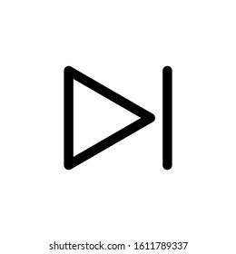 Multimedia button icon. Line design template