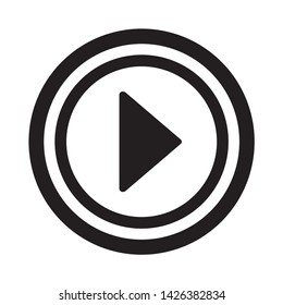 Multimedia button icon vector on white background. For web design, app