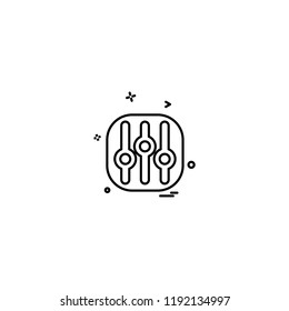 Multimedia buttons icon design vector 