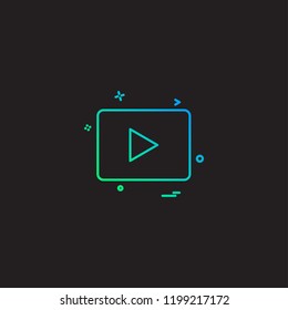 Multimedia buttons icon design vector 