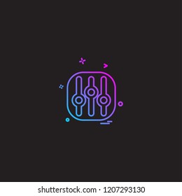 Multimedia buttons icon design vector 