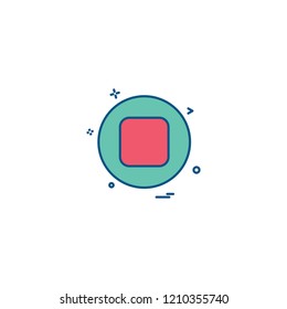 Multimedia buttons icon design vector 