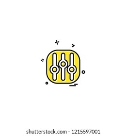 Multimedia buttons icon design vector 