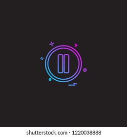 Multimedia buttons icon design vector 