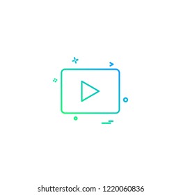 Multimedia buttons icon design vector 