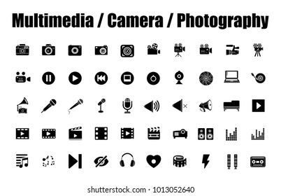 Multimedia, Camera and Photography  icons