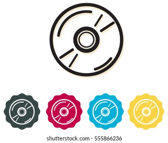 Multimedia CD - Compact Disc - Stock Icon as EPS 10 File