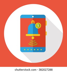 multimedia cellphone flat icon