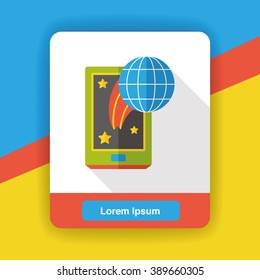 multimedia cellphone flat icon