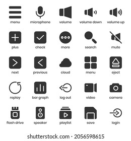 Multimedia Collection icon pack for your website design, logo, app, UI. Multimedia Collection icon glyph design. Vector graphics illustration and editable stroke.
