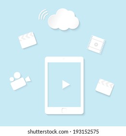 multimedia connection device vector illustration