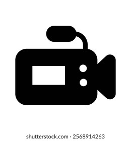 Multimedia content, media recording, film, video camera vector design