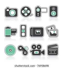 multimedia contour icons