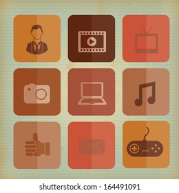 multimedia design over vintage background vector illustration  