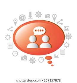 Multimedia design over white background, vector illustration.