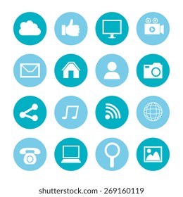 Multimedia design over white background, vector illustration.