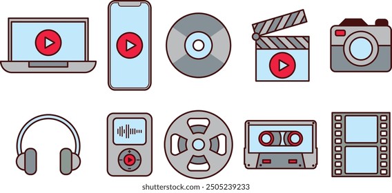 Multimedia Device Icon Vector Art