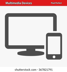 Multimedia Devices Icon. Professional, pixel perfect icons optimized for both large and small resolutions. EPS 8 format.