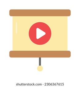 Multimedia display, an amazing vector of projector screen in trend style