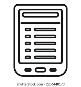 Multimedia ebook icon outline vector. Digital book. Online education