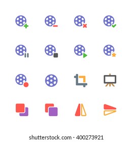 Multimedia editor icons