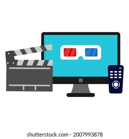Vektorgrafik der Multimedia-Unterhaltung