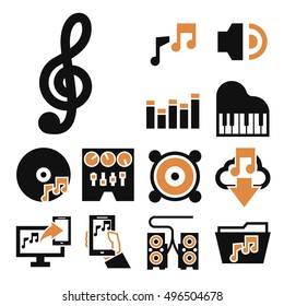 multimedia, entertainmenticon set