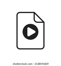 Multimedia file icon design. vector illustration