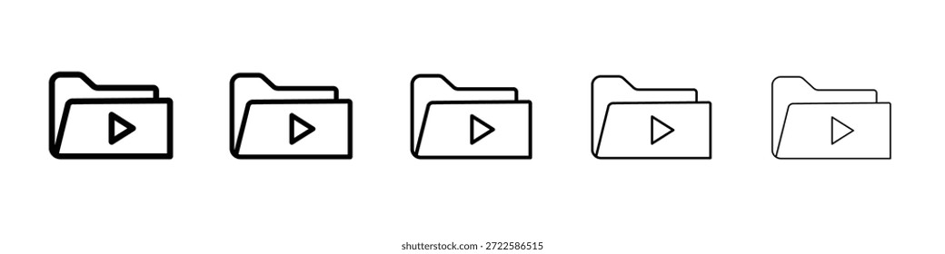Multimedia-Dateien Symbol Design, Logo, App, UI. Vektorgrafik, EPS