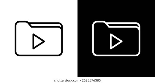 Vetor de ícone de arquivos multimídia para aplicativo móvel e Web. Símbolo isolado.