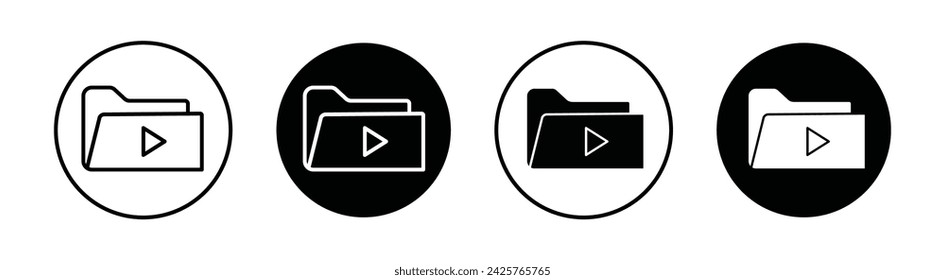 Ilustración de icono de línea vectorial de archivos multimedia.