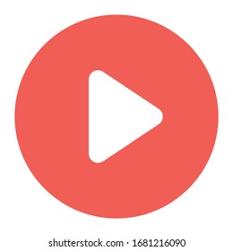 Símbolo de reproducción de iconos planos multimedia