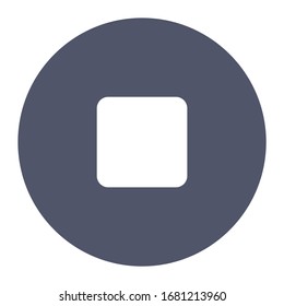 Multimedia Flat Icon stop symbol