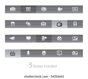 Multimedia // Gelbar Series  +++ It includes 3 buttons states in different layers.  +++