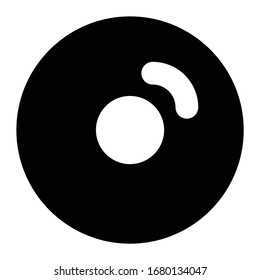 Disco compacto de iconos de glifo multimedia