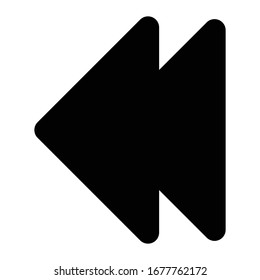 Multimedia Glyph Icon previous symbol