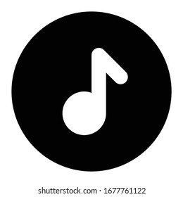 Multimedia Glyph Icon song symbol