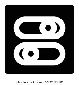 Modo de conmutador de iconos de glifo multimedia