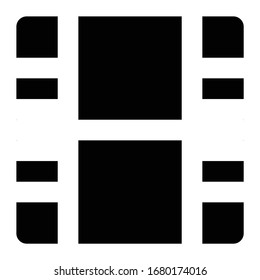 Multimedia Glyph Icon video player