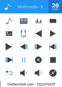 Multimedia Glyph Icons