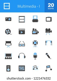 Multimedia Glyph Icons