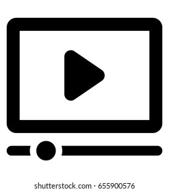 Multimedia Glyph Vector Icon 