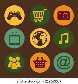 multimedia graphic design , vector illustration