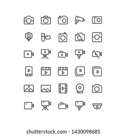 multimedia icon, 32 px, 1.5 pt outline