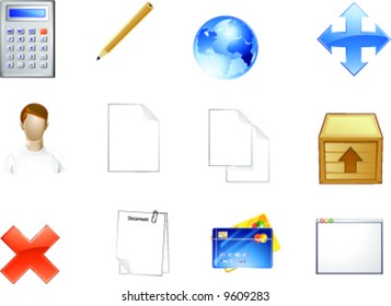 Multimedia icon for application and web design