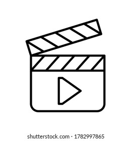 Multimedia icon with black outline style