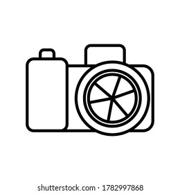 Multimedia icon with black outline style