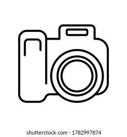 Icono multimedia con estilo de contorno negro