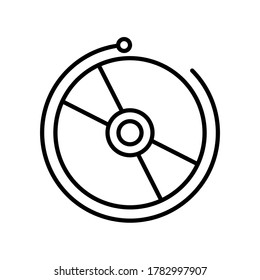 Multimedia icon with black outline style
