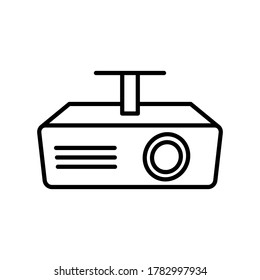 Icono multimedia con estilo de contorno negro
